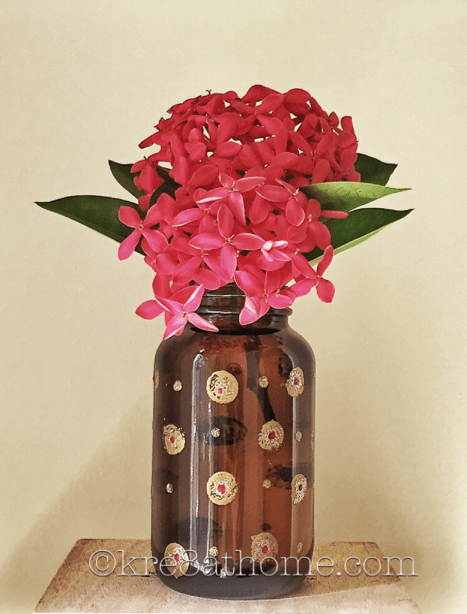 Amber-Bottle-Flower-Vase